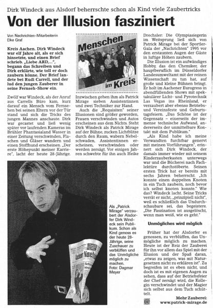 Zeitungsartikel Zauberkunst Bonn